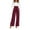 Wine, variant on SNKSDGM Women's Plus Black Pants for Women Petite Plus Work Pants Women Petite Green High Waisted Wide Leg Business Casual Pants for Women with Zipper and Belt Comfortable Wear