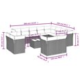 thumbnail image 2 of vidaXL Garden Sofa Set Black with cream white cushions, 2 of 4