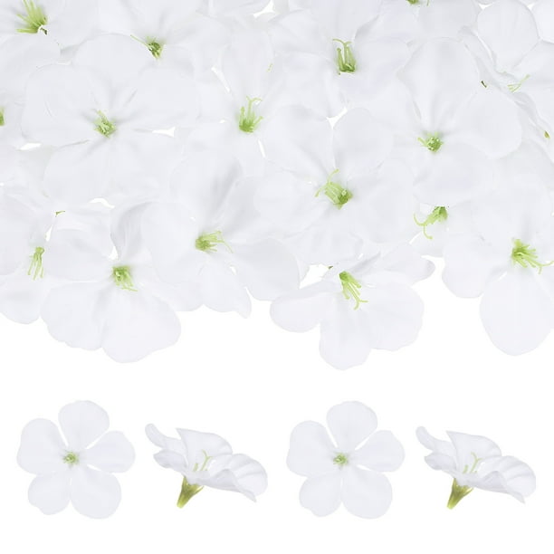 Uxcell 50-Pack Cabezas de Flores de Orquídea Artificial, 2.17"/ 5.5cm Flores de Orquídea Falsas de Seda para Manualidades DIY, Blancas