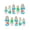 A, variant on Minimalist Floral French Tip Nail Stickers Elegant Coconut Tree Designs Fresh Reusable Decals for Women Girls 24PCS