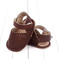 thumbnail image 6 of Fozruso Summer Children Baby Toddler Shoes Boys And Girls Light Hollow Breathable Comfortable Solid Color Hook Loop Sizes 4 Toddler(Brown), 6 of 6