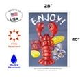 thumbnail image 2 of Toland Home Garden Lobster Clam Bake party summer Flag Double Sided 28x40 Inch, 2 of 5