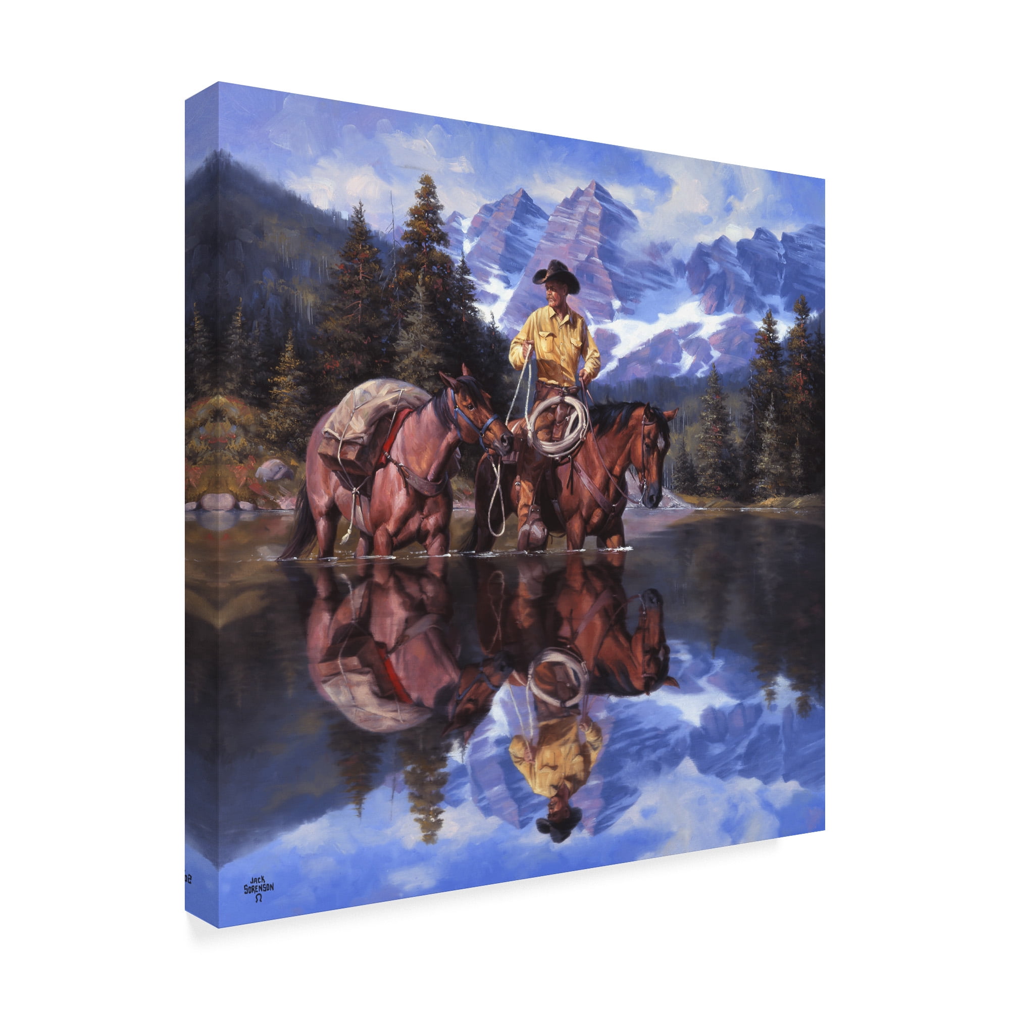 Trademark Fine Art 'Reflections of the Rockies' Canvas Art by Jack Sorenson