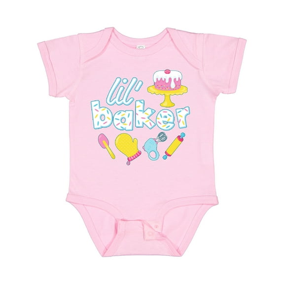Inktastic Lil' Baker Icing and Cake Boys or Girls Baby Bodysuit