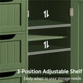 thumbnail image 3 of Yaheetech Modern Wooden Bathroom Storage Cabinet with 4 Drawers and Cupboard, Green, 3 of 7