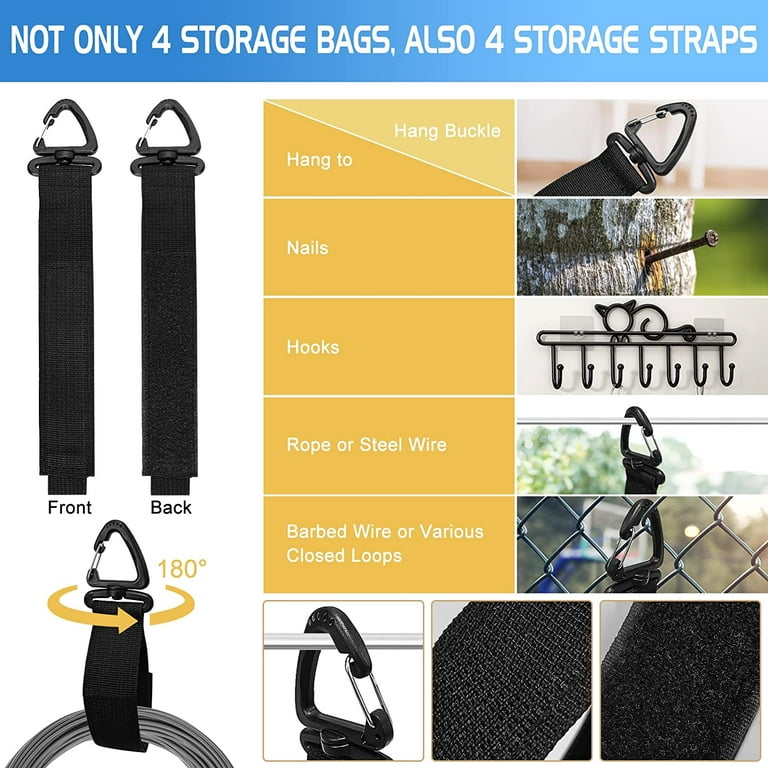  CircleRoad RV Storage and Organization Bag 4 Pack Camper  Waterproof RV Accessories Storage and Organizer Bags for Sewer Hoses, Fresh  & Waste Water Hoses, Electrical Cords (black/blue/yellow/green) : Automotive