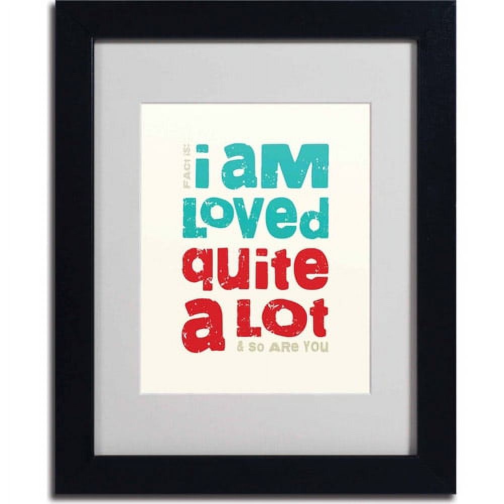 Trademark Fine Art "Loved a Lot II" Canvas Art by Megan Romo, Black Frame