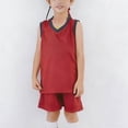 thumbnail image 6 of Jinhomg Boys Basketball Outfits 2 Piece Quick Dry Sleeveless Jersey & Shorts Set, Breathable Athletic Sportswear for Big Boys 5-14Y, 6 of 7