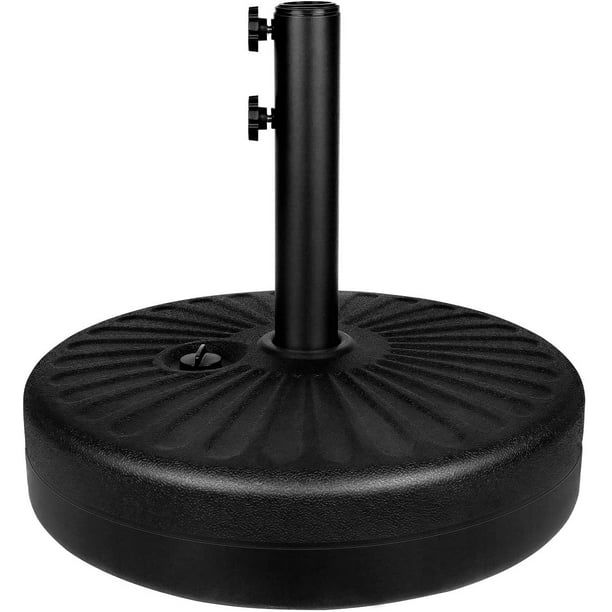 Soporte para sombrilla de patio Simple Deluxe 20, redondo, negro