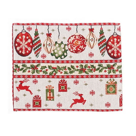 

Vakind & Device Christmas Placemat Non-slip Thermal Insulation Tableware Pad for Kitchen (A)
