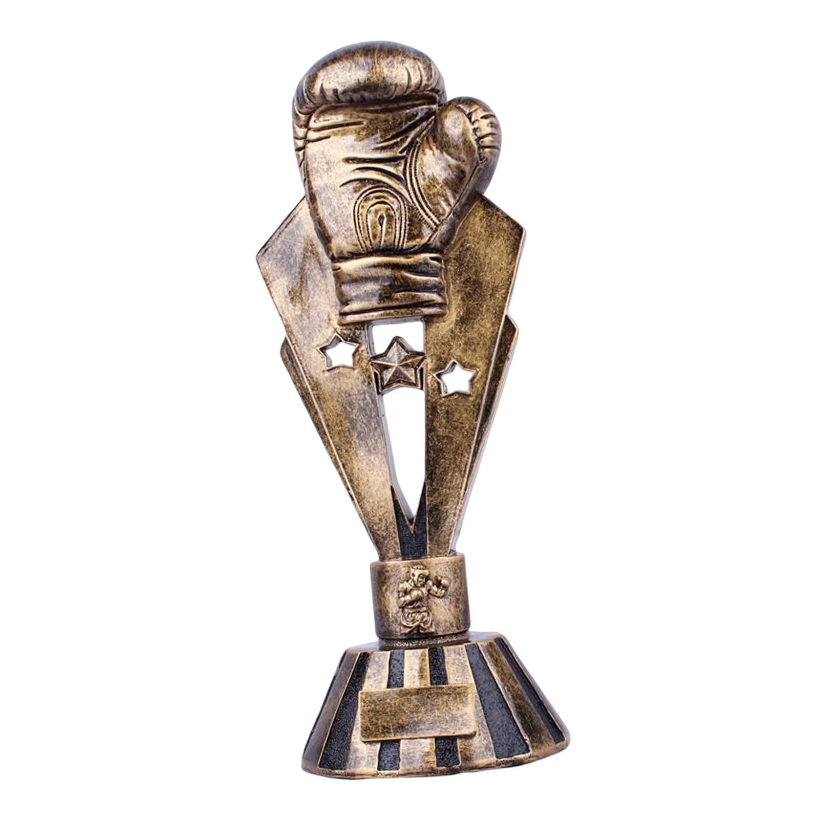 Boxing Glove Trophies Boxing Awards Resin Figurine Statue Rewards for Office Bronze