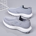 thumbnail image 4 of XIMIN Men's Low Top Flying Woven Slip On Sneakers Arch Support Orthotic Shoes Lightweight Casual Outdoor Shoes Comfortable Breathable Sport Shoes, 4 of 7