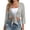 *Gray, variant on Women's 3/4 Sleeve Tie Front Shrug Cardigan, Ladies' Lightweight Cropped Wrap Cover Up, Casual Summer Solid Color Shrug For Women,Black,S-2XL