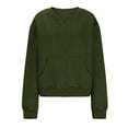 thumbnail image 5 of JGGSPWM Womens Full Zip Up Cardigan Lightweight Comfort Casual Solid Color Long Sleeve Sweatshirt Coat with Pocket Green L, 5 of 6