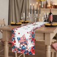 thumbnail image 2 of Table Runners 72 Inches Long Dress Scarves, Independence Day Farmhouse Kitchen Table Runner, Coffee Tablerunners, Gnomes American Flag Red Blue Flowers 18x72 Inch, 2 of 9