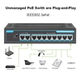 thumbnail image 2 of POE Switch 4/8 Ports 100/1000 Mbps Gigabit Network Ethernet 802.3 AF/AT VLAN RJ45 Switch For IP Camera/Wireless AP/NRV, 2 of 6
