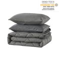 thumbnail image 4 of JML 3 Piece Queen Comforter Set, Diamond Design Down Alternative Comforter, Grey, 4 of 7