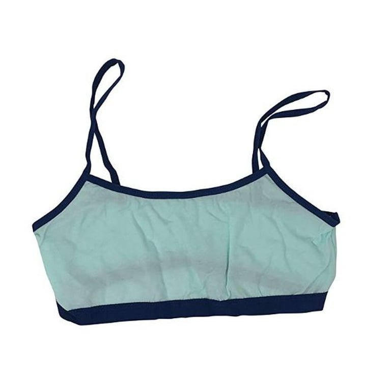 Girls Adjustable Strap Training Sports Cotton Spandex Bra For Tweens Or  Teens, Pack of 2 (Medium (34A), Pink/Teal/Black) 