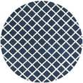thumbnail image 4 of SAFAVIEH Chatham Jahn Geometric Wool Area Rug, Dark Blue/Ivory, 7' x 7' Round, 4 of 10
