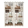 thumbnail image 2 of nqOlkjepod Outdoor Curtains for Patio Waterproof, Country Cotton Floral Outdoor Privacy Panels Grommet, Farmhouse Vintage Bath Bottle Blackout Outside Curtains for Porch/Cabana 54"x108", 2 Panels, 2 of 8