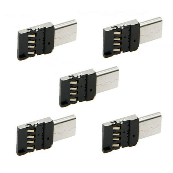 Xiwai Adapter 5pcs Ultra Mini Type-C USB-C to USB 2.0 OTG Adapter for Phone Tablet USB Cable Flash Disk