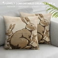 thumbnail image 3 of Nawypu Easter Rabbit Throw Pillow Covers Gold Bunny Pillow Covers Cushion Case Decorative Pillows Spring Decor Spring Easter Farmhouse Decor, 3 of 5