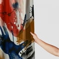 thumbnail image 3 of Creowell Boho Shower Curtain, Abstract Red Shower Curtain Mid Century Shower Curtain Set, Waterproof Waffle Fabric Shower Curtains for Bathroom Retro Neutral Shower Curtain Decor White, 3 of 7