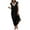 Black, variant on Mrasaso Free Shipping,Women Dress,Women's Fashion Plus-Size Round-Neck Solid Long Dress,Half Sleeve,Button Details,Perfect for Casual and Semi-Formal OccasionsWhite 3XL