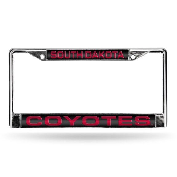 South Dakota Coyotes Chrome Metal Laser Cut License Plate Frame
