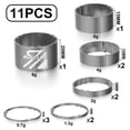 thumbnail image 3 of BUCKLOS 11PCS Headset Spacer Bike 1-1/8 Fork Stem Aluminum Carbon Fiber Washer - 20 15 10 5 3 2 mm Mountain Bikes Road Bicycle Threadless Ultralight Headset Spacers, fit MTB Road BMX Folding Bikes., 3 of 8
