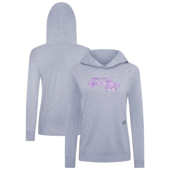 Women's-Levelwear Heather Gray Florida Panthers Hockey Fights Cancer Relay Pullover Hoodie