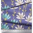 thumbnail image 3 of Soimoi polyester Crepe Fabric Leaves & Wild Flower Decor Fabric Printed Yard 42 Inch Wide, 3 of 3