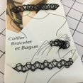thumbnail image 3 of Stebcece 3 Pcs Black Tattoos Choker Bracelet Ring Elastic Stretchable Chokers Jewelry, 3 of 9