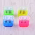 thumbnail image 3 of Pencil Sharpeners, Plastic Double Hole Pencil Sharpener with Lid Manual Hand Pencil Sharpener Bulk, 3 of 5