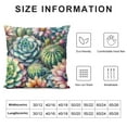 thumbnail image 5 of JRXY  Pillow Covers Rustic Farmhouse Decor Home Cactus Pillowcases Cacti Succulent Flowers Twigs Feathers Arrows Throw Pillow Case Cushion Cover for Sofa Couch Bedroom White, 5 of 5