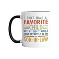 thumbnail image 1 of Taza Vintage para Hija, Diseño Humorístico "No Tengo Hijo Favorito", Impresa Por Ambos Lados, de Cerámica, Apta para Lavavajillas y Microondas, Ideal para El Día de La Madre y El Día Del Pad, 1 of 5