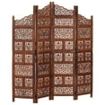 thumbnail image 2 of vidaXL Room Divider 4 Panel Folding Privacy Screen for Office Solid Wood Mango, 2 of 6