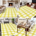 thumbnail image 6 of Rectangle Area Rug 6x9ft,Farmhouse Yellow White Buffalo Lattice Washable Carpet Non-Slip Runner Accent Rugs Indoor Floor Mat for Bedroom Living Room Decor,Rural Farm, 6 of 9
