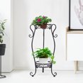 thumbnail image 2 of Outsunny 2-Tier Flower Pot Stand, Freestanding Plant Display Rack Indoor Outdoor, Metal Plant Stand, Easy to Clean, For Porch, Patio, Backyard or Living Rooms, 2 of 10