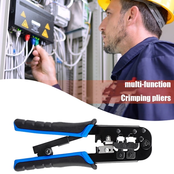 Engarzadora De Cables Alicates pelacables de trinquete RJ11 RJ45 para 6P/8P