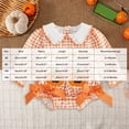 thumbnail image 3 of JFOPQVSM Girls Romper Halloween Pumpkin with Ruffle and Long Sleeves Holiday Bodysuit, 3 of 4