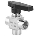 thumbnail image 1 of Filfeel Stainless Steel Valve, 3 Way Ball Valve Thread, 3 Way Ball Valve, Water Pipe Industry For Home Water Pipe Flow Control, 1 of 8
