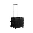 thumbnail image 2 of Chariot de Magasinage à Bagages, Chariot à Main Roulant Portable Polyvalent Noir 33cmx36cmx38cm, 2 of 9