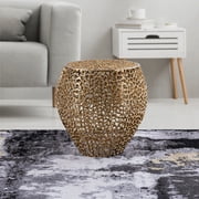 ET3403-18 Side Gold Modern Table - Contemporary Elegance