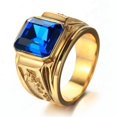 thumbnail image 3 of Anillo de piedras preciosas de dragón dorado de moda Vintage para hombre, 3 of 3