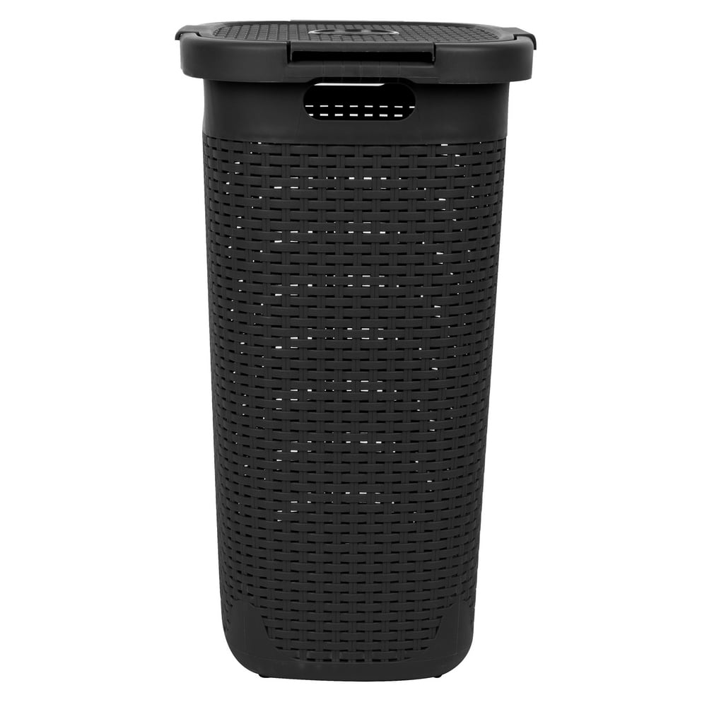 Mind Reader 60 Liter Hamper, Ventilated Clothes Basket with Carry