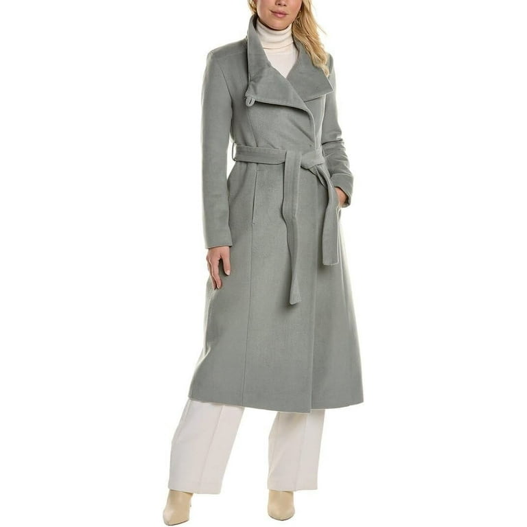 Kenneth cole double lapel wool blend wrap coat 2025