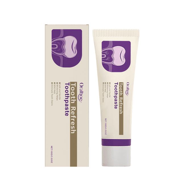 La pasta de dientes blanqueadora Oralhoe ilumina los dientes, limpia suavemente la suciedad de los dientes, refresca el aliento, cuida la pasta de dientes bucal,2 piezas