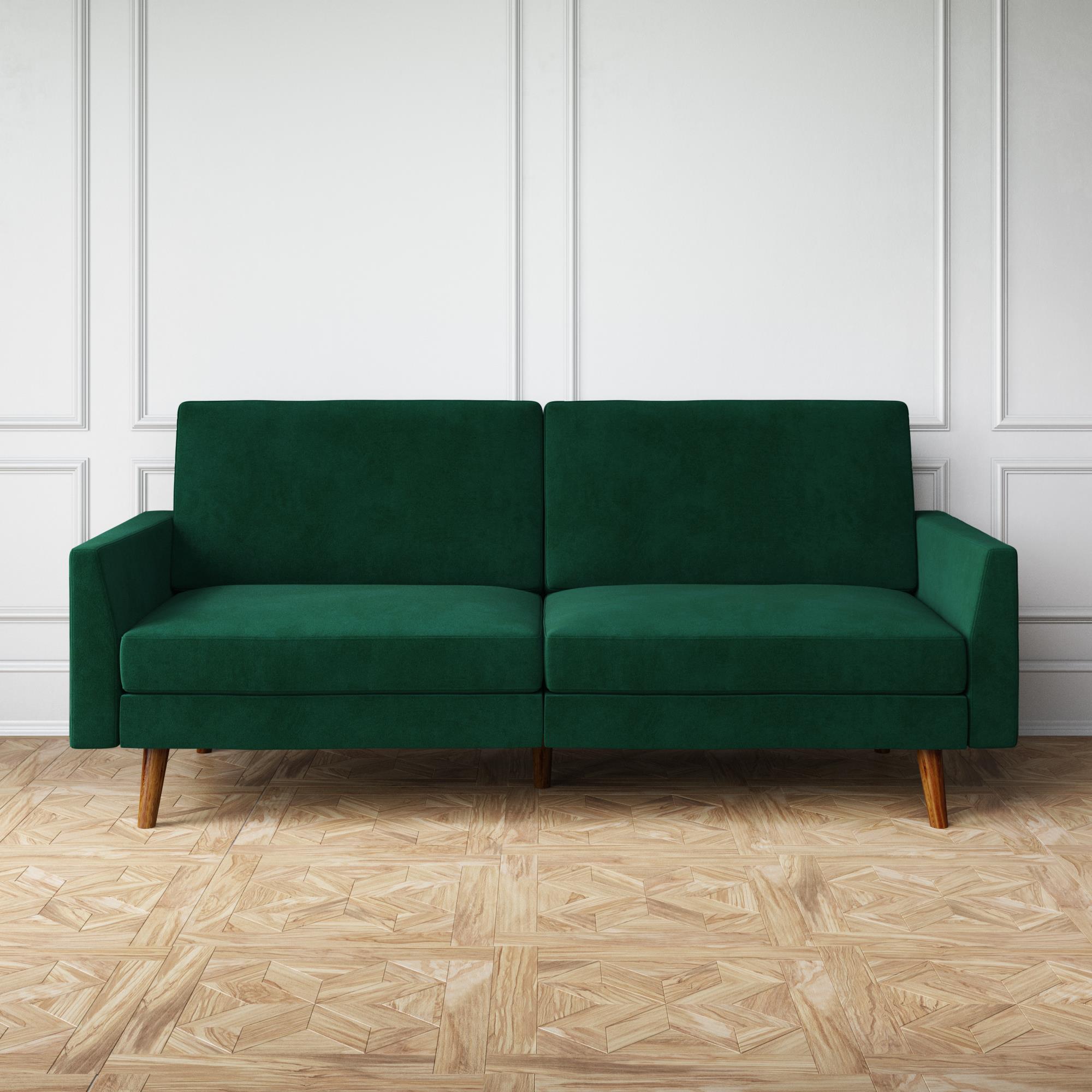 DHP Jules Coil Futon, Green Velvet