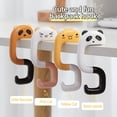 thumbnail image 6 of HCBY Foldable Bag Hook, Cute Raccoon Design Table Hanger with 10KG Load, Portable Purse Hook for Desk, Office, Student, Restaurant, ABS Material Space Saver (Yellow-Black,3"x2"), 6 of 6